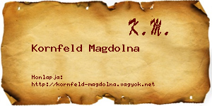 Kornfeld Magdolna névjegykártya